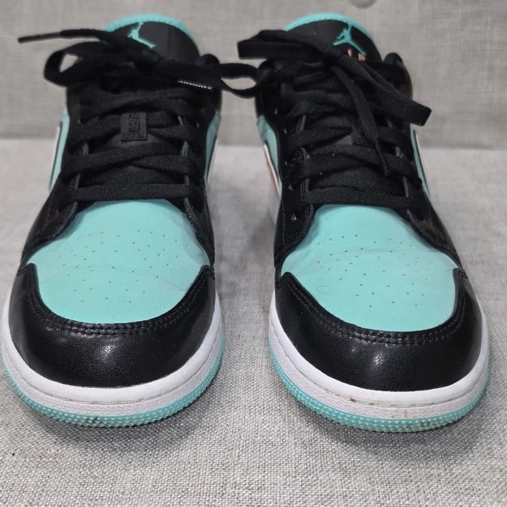 Air Jordan 1 Low Tropical Teal Black Peach GS Mens 7Y Sneakers